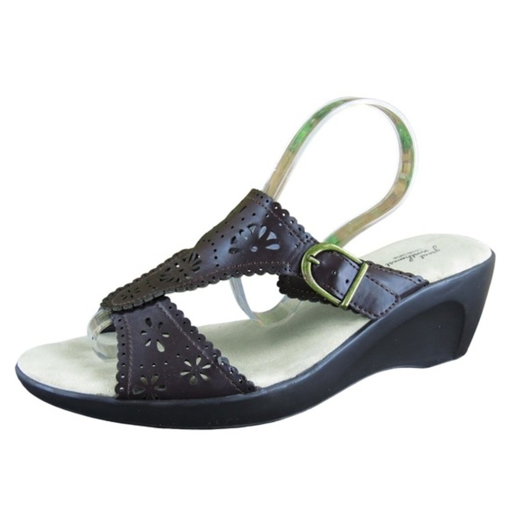Great Northwest Women Synthya Slide Brown Synthetic Sz 8 Medium Gently Used 2025